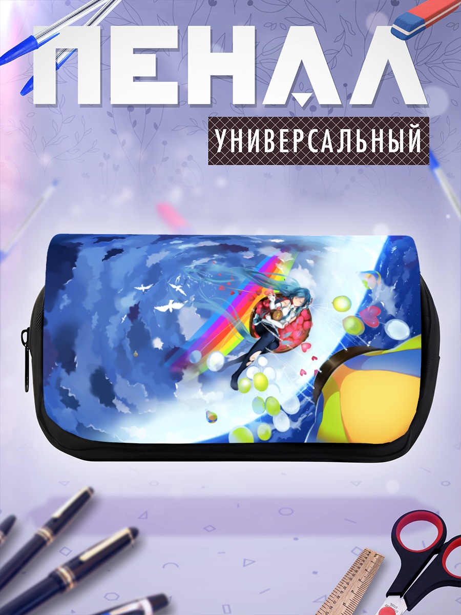 Пенал-косметичка Мику Хацунэ в облаках