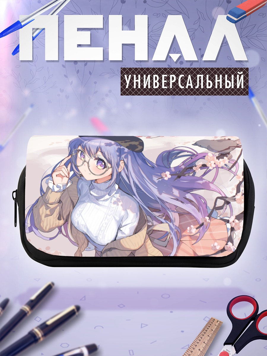 Пенал-косметичка Девушка в сакуре