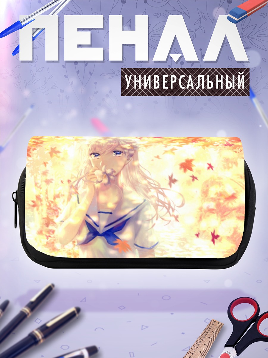 Пенал-косметичка Блондинка в осенних листьях