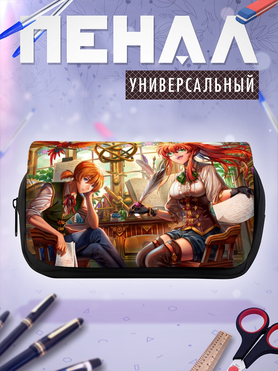 Пенал-косметичка Девушка с птицей