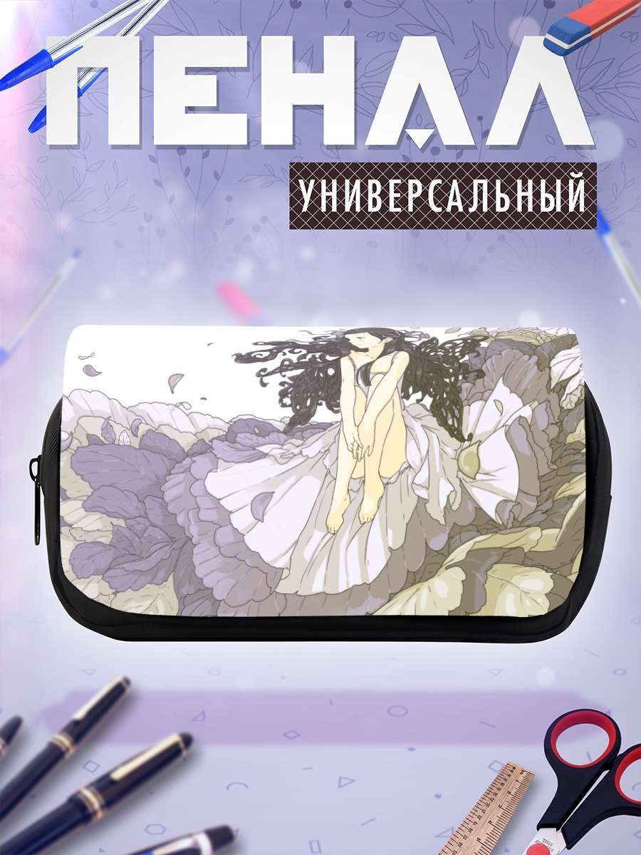 Пенал-косметичка Девушка в листьях