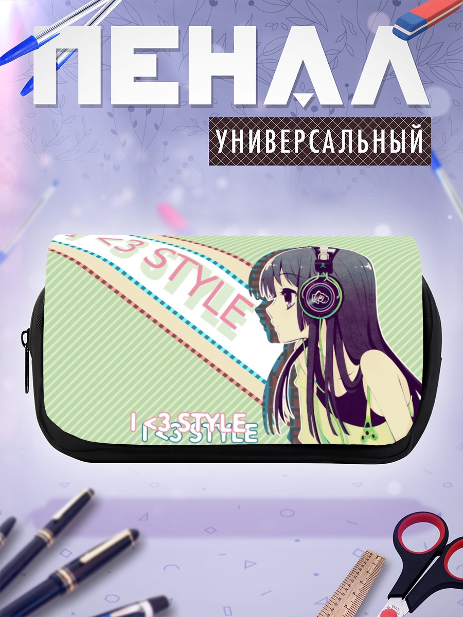 Пенал-косметичка Мио Акияма в наушниках