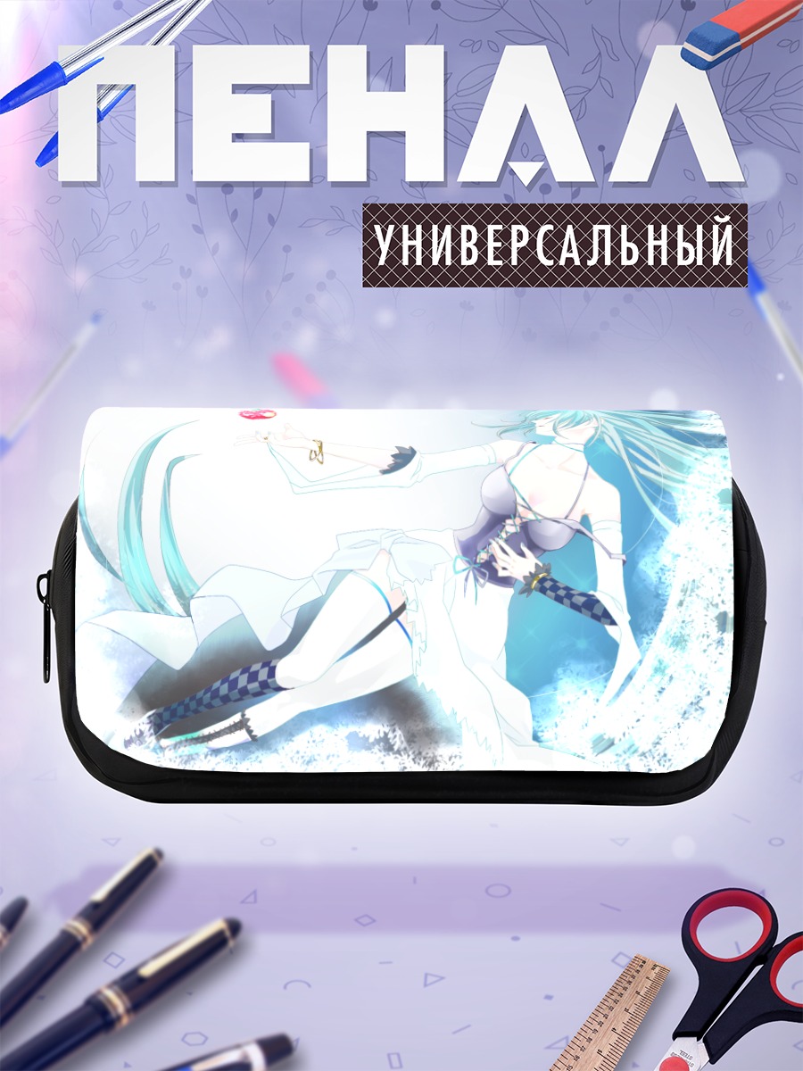 Пенал-косметичка Мику Хацунэ в синеве