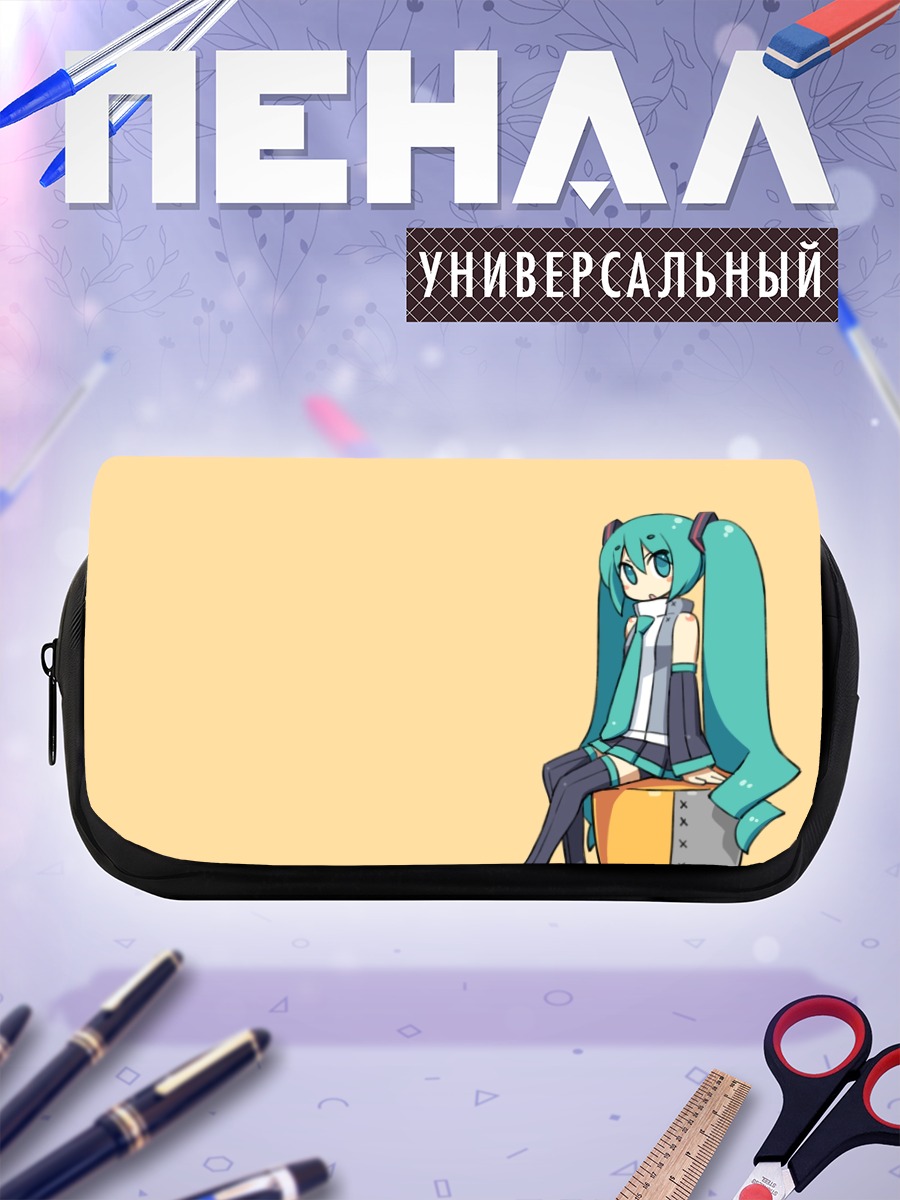 Пенал-косметичка Мику Хацунэ на бочке