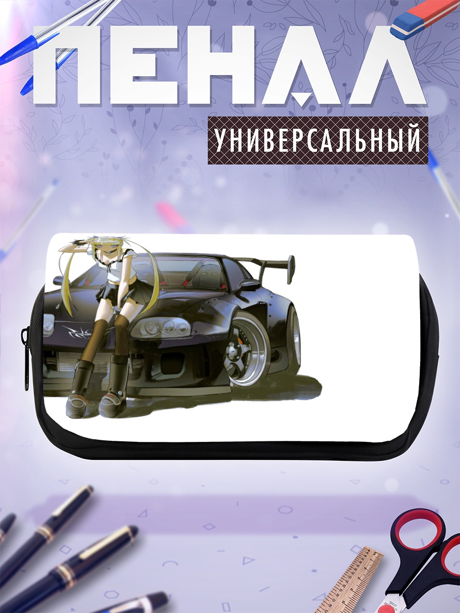 Пенал-косметичка Блондинка у авто