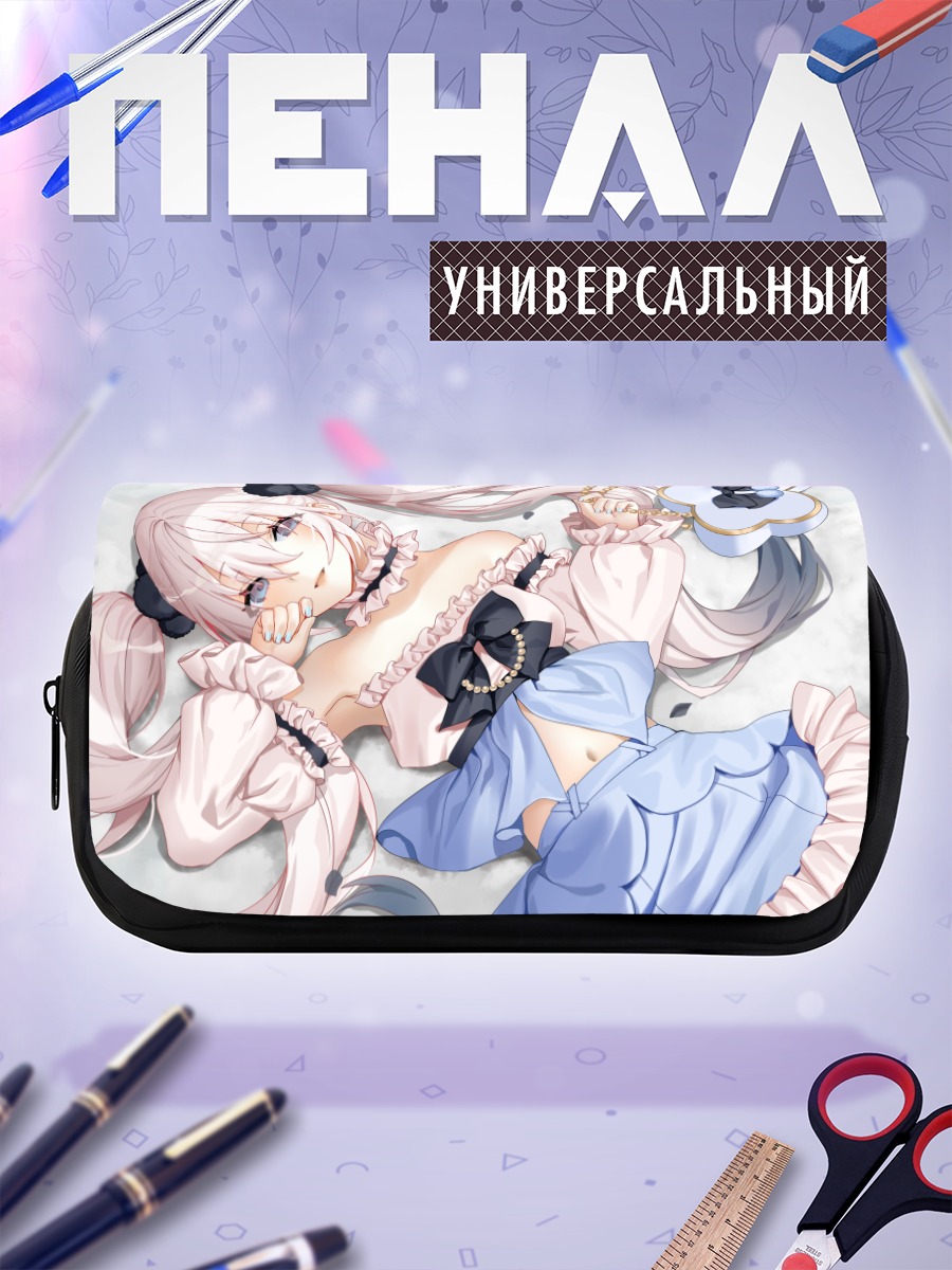 Пенал-косметичка Беловолосая девушка в лепестках