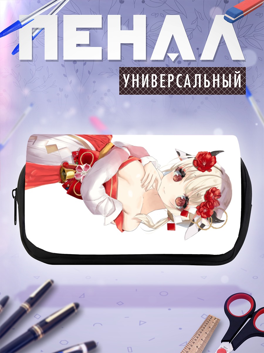 Пенал-косметичка Девушка-корова в цветах