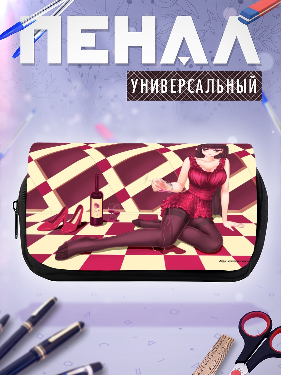 Пенал-косметичка Девушка в красном