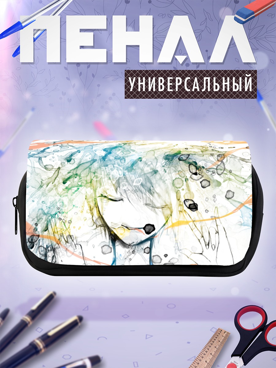 Пенал-косметичка Мику Хацунэ в акварели