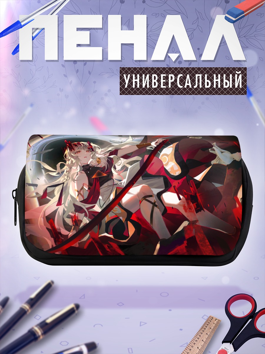 Пенал-косметичка Девушка с катаной