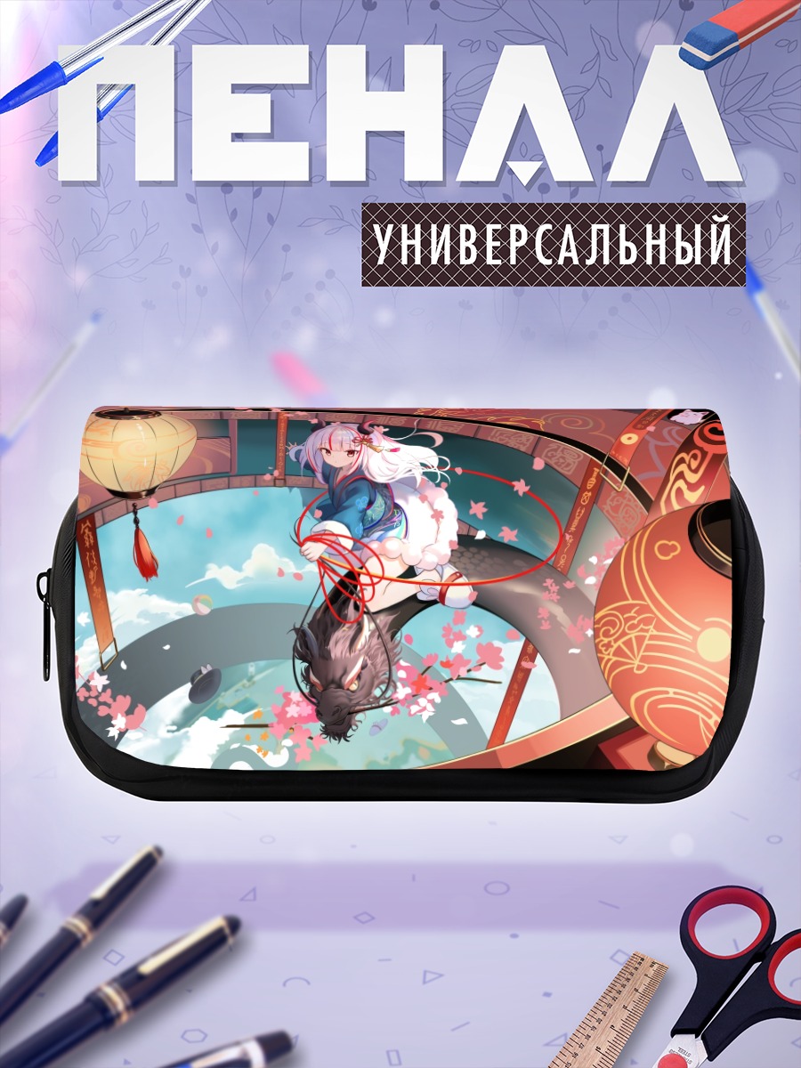 Пенал-косметичка Дракон в цветах