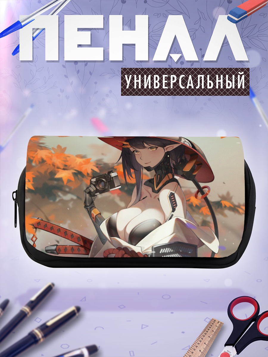 Пенал-косметичка Воительница в осеннем лесу