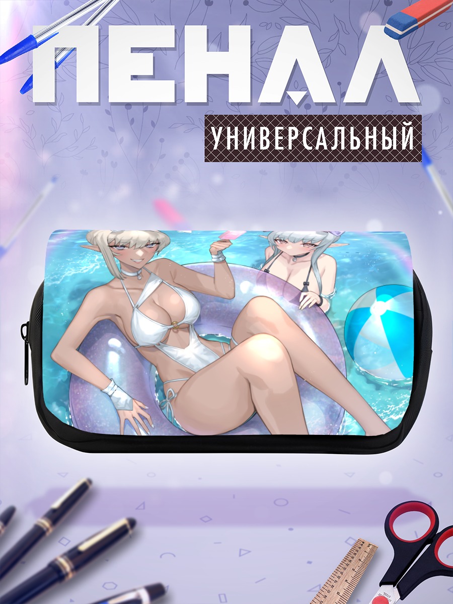 Пенал-косметичка Зайки в бассейне