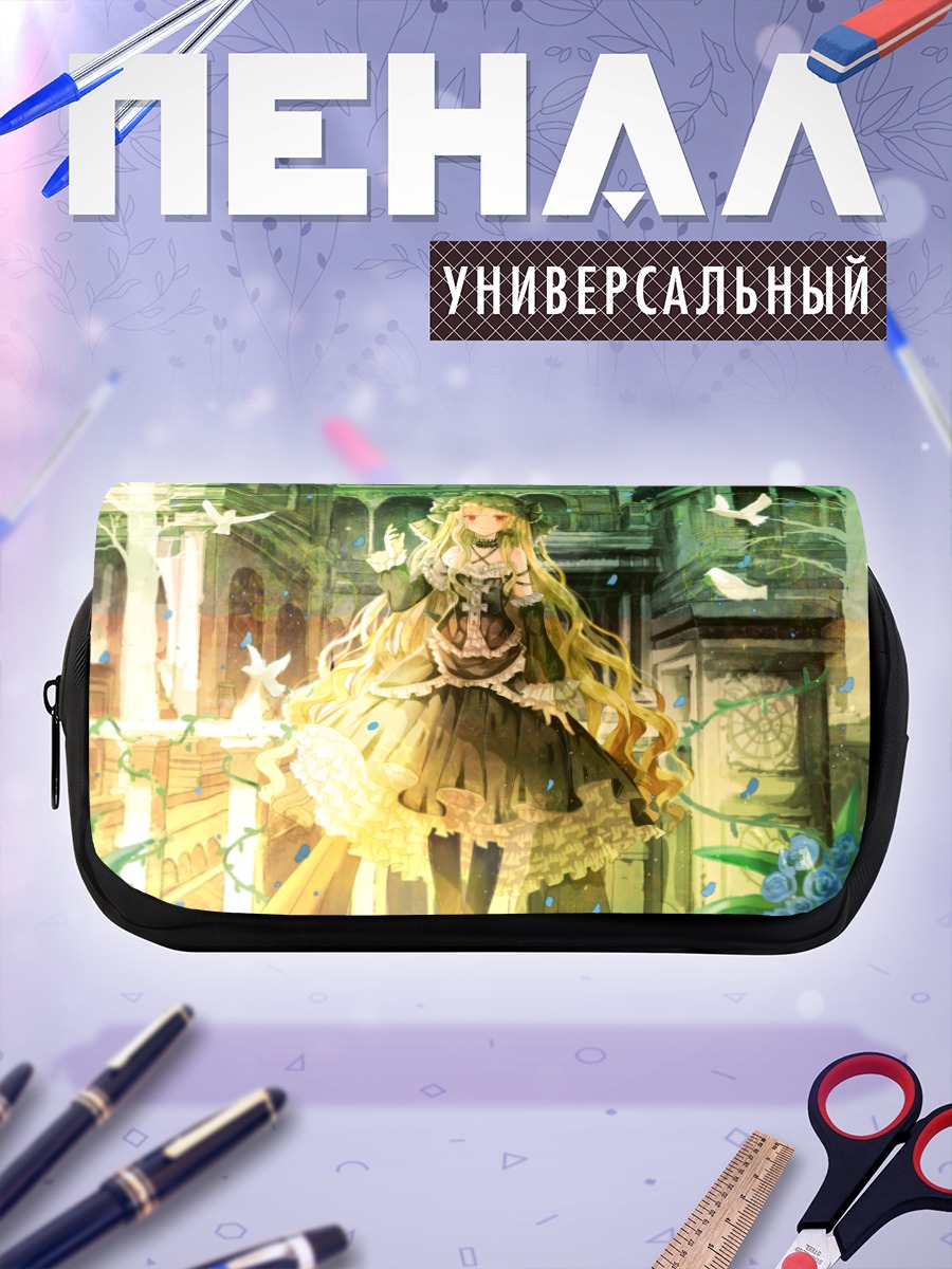 Пенал-косметичка Готическая лолита в цветах