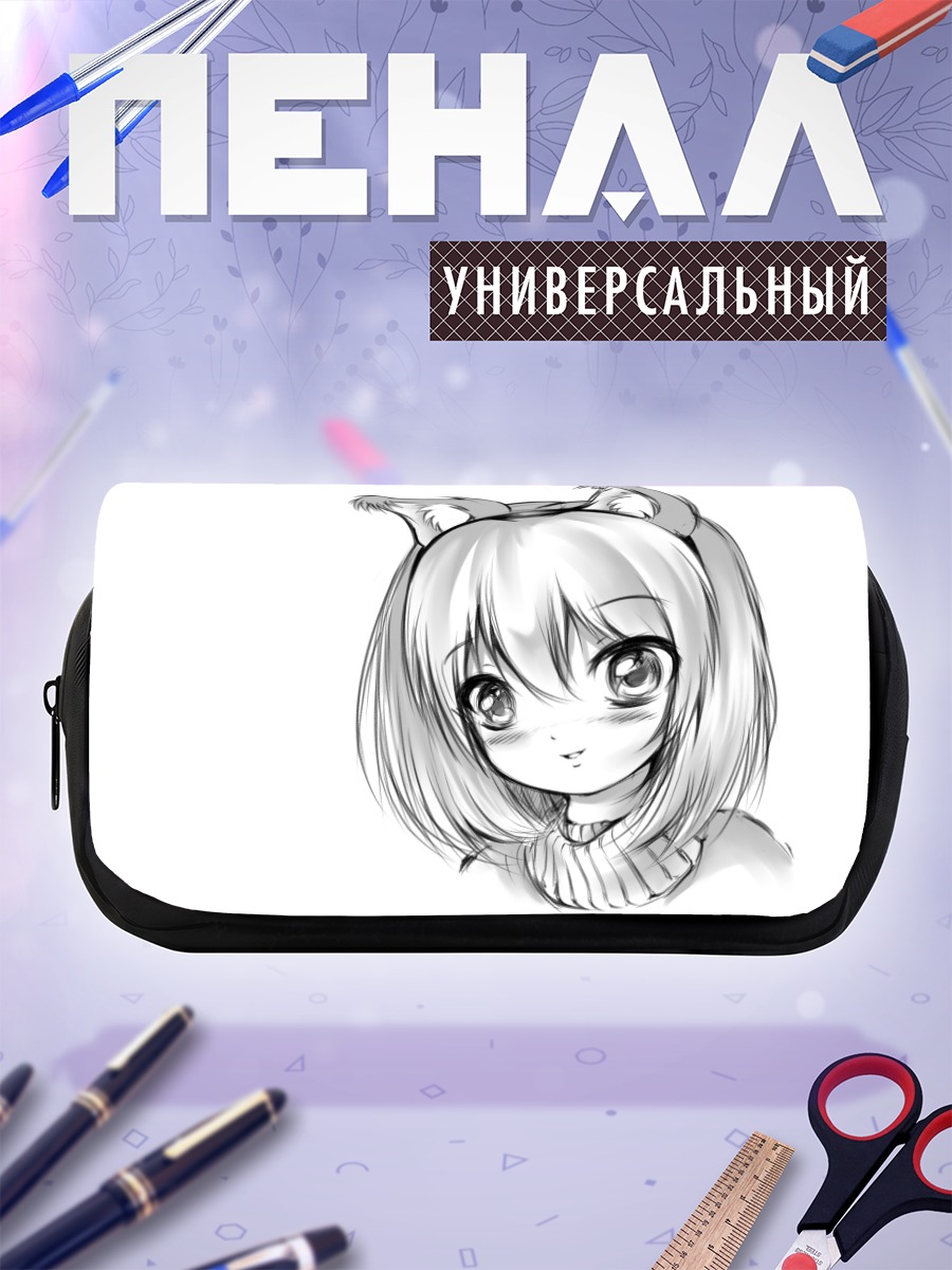 Пенал-косметичка Девушка-кошка