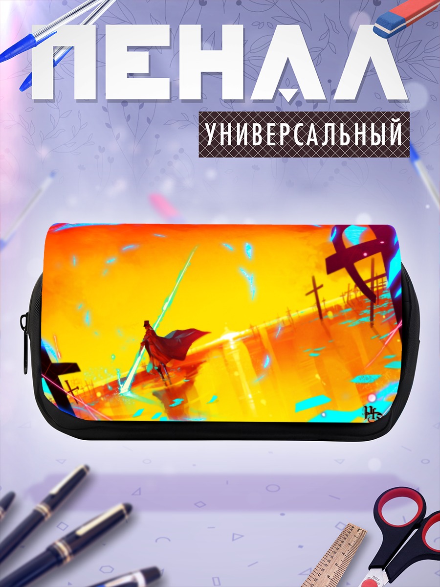 Пенал-косметичка Рыцарь в пламени