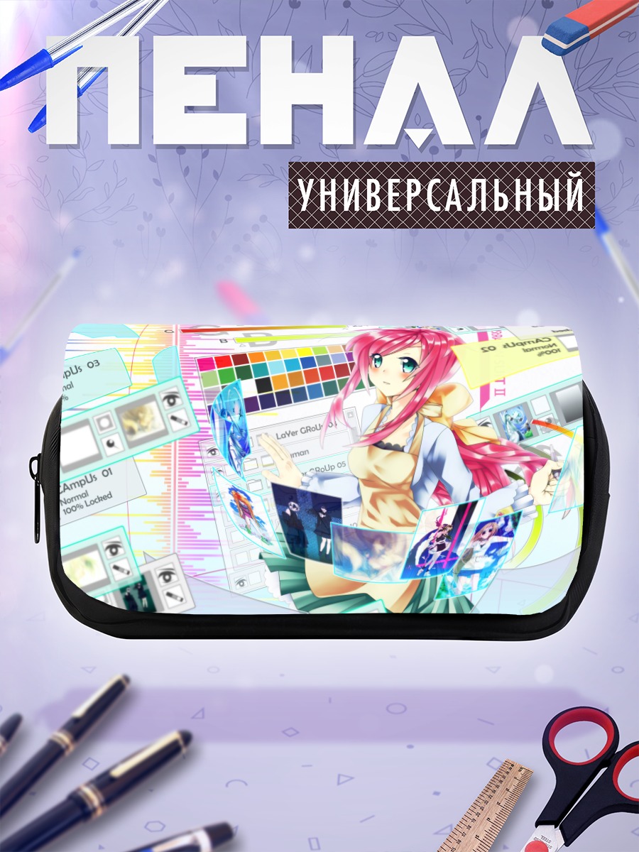 Пенал-косметичка Мику Хацунэ в цифре