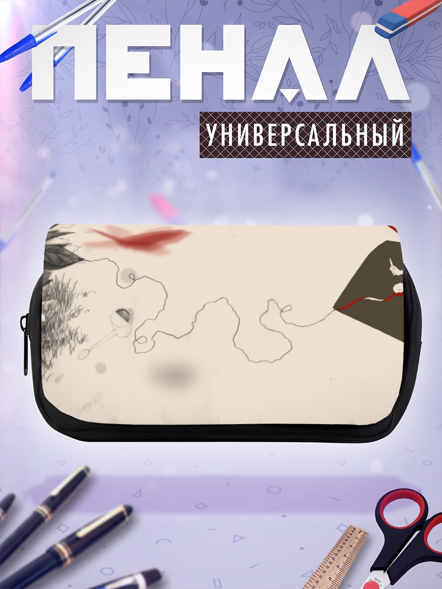 Пенал-косметичка Мику Хацунэ и яблоко