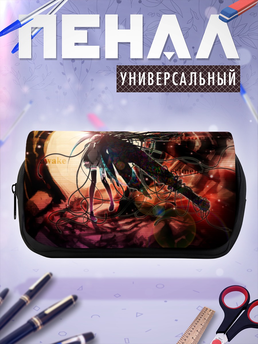 Пенал-косметичка Мику Хацунэ в проводах