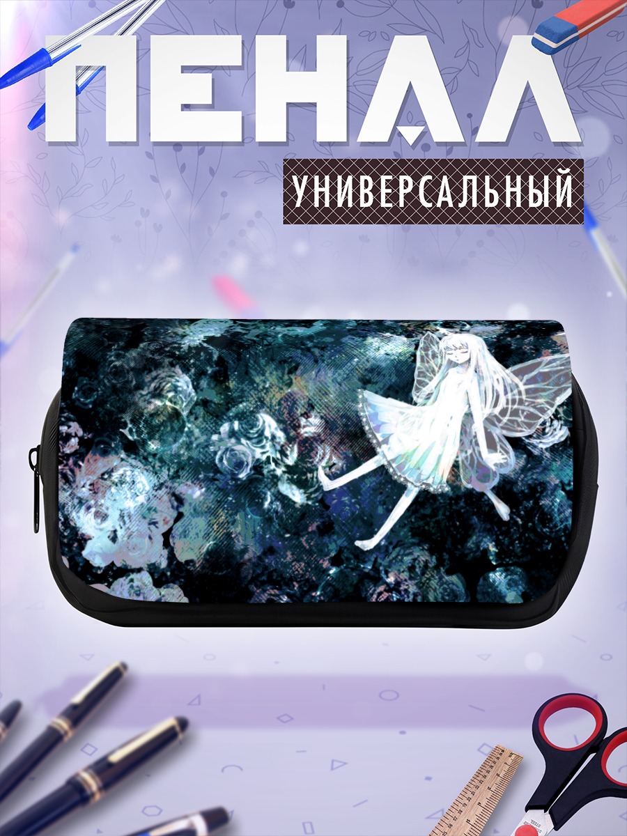 Пенал-косметичка Крылатая девушка в цветах