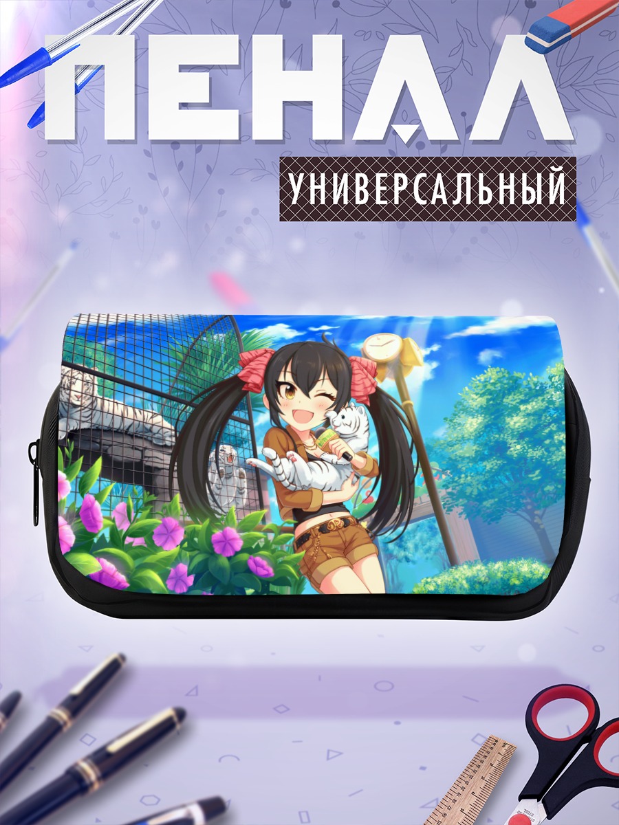 Пенал-косметичка Риса Матоба с котенком