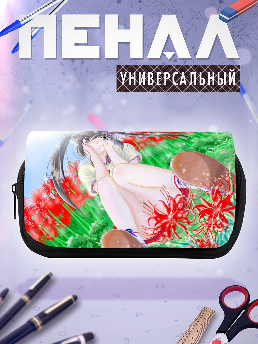 Пенал-косметичка Девушка в лилиях