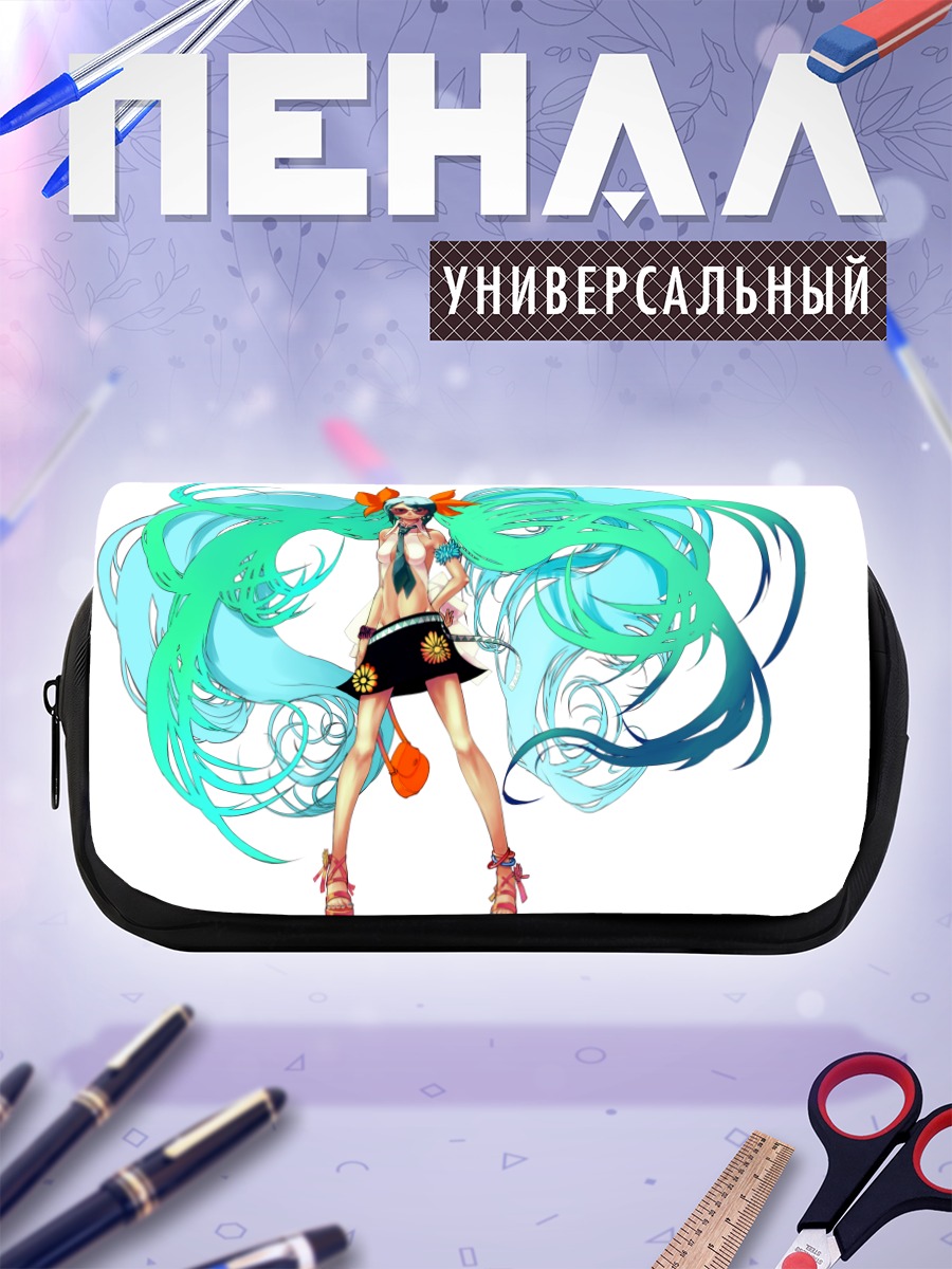 Пенал-косметичка Мику Хацунэ на пляже