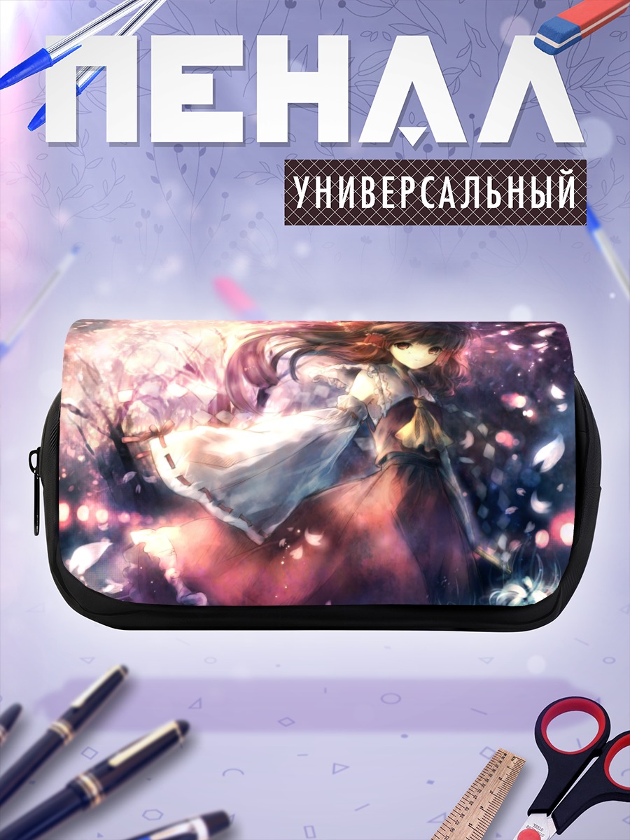 Пенал-косметичка Рейму Хакурей в цветах