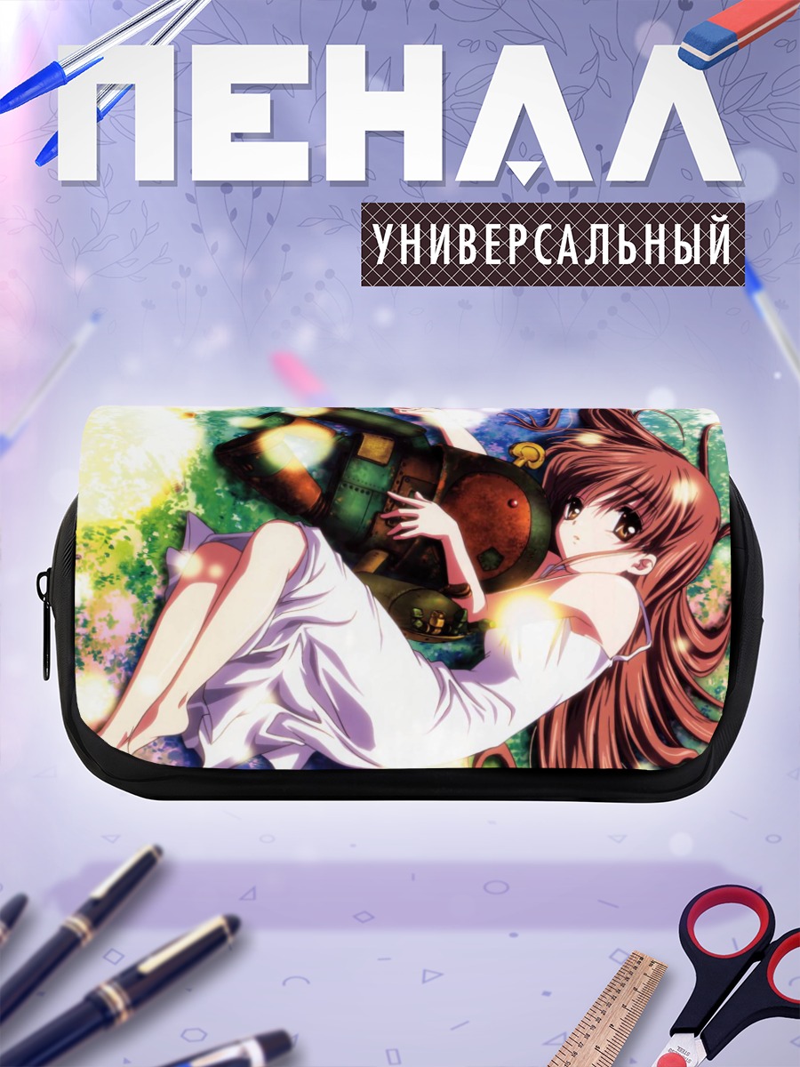Пенал-косметичка Иллюзорная девушка в цветах