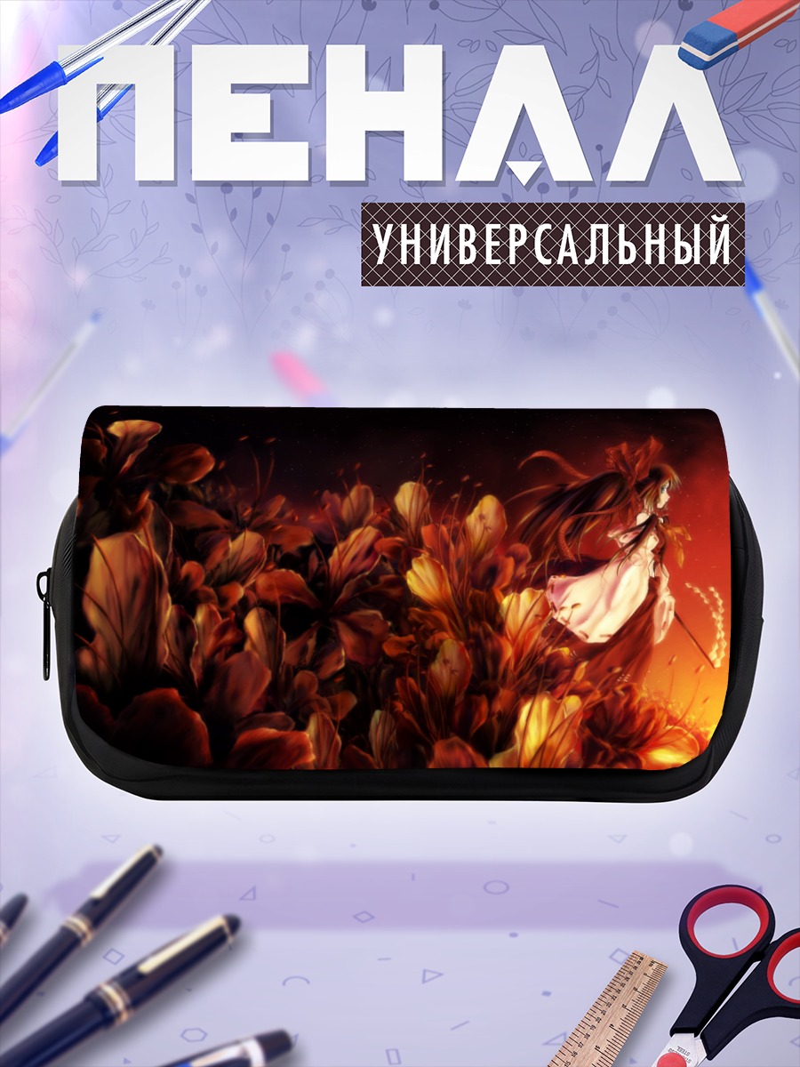 Пенал-косметичка Рейму Хакурэй в цветах