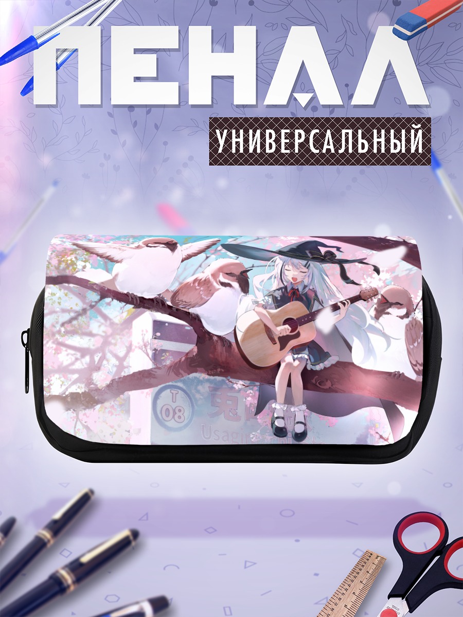 Пенал-косметичка Мику Хацунэ с гитарой