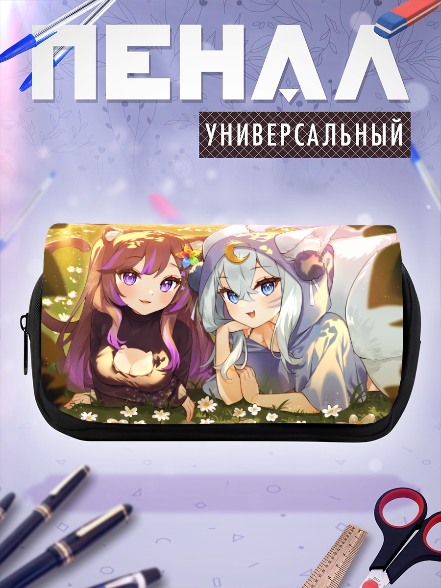 Пенал-косметичка Лисички в цветах