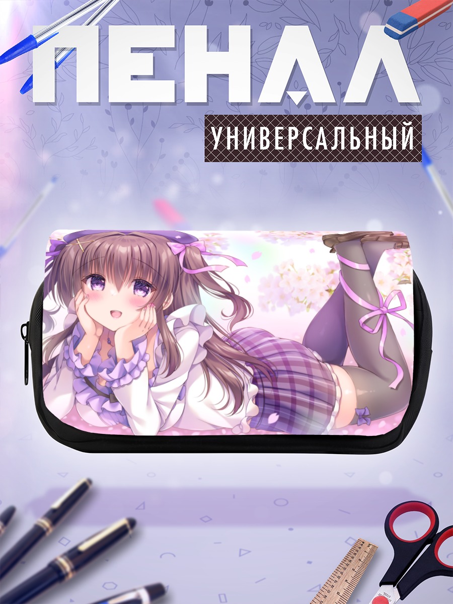 Пенал-косметичка Девушка в сакуре