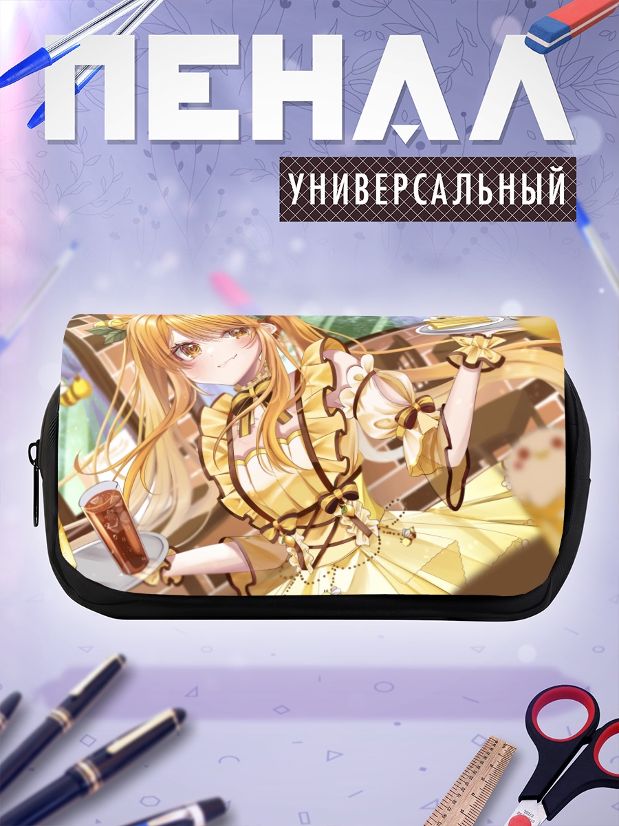 Пенал-косметичка Девушка с десертами