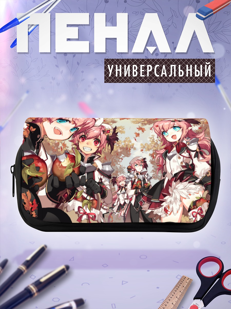 Пенал-косметичка Персонажи Elsword в осеннем лесу