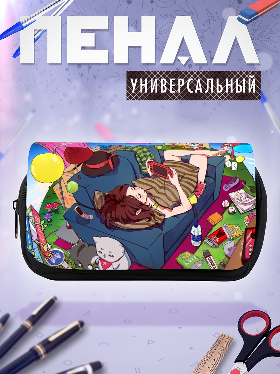 Пенал-косметичка Уютный вечер с котиком