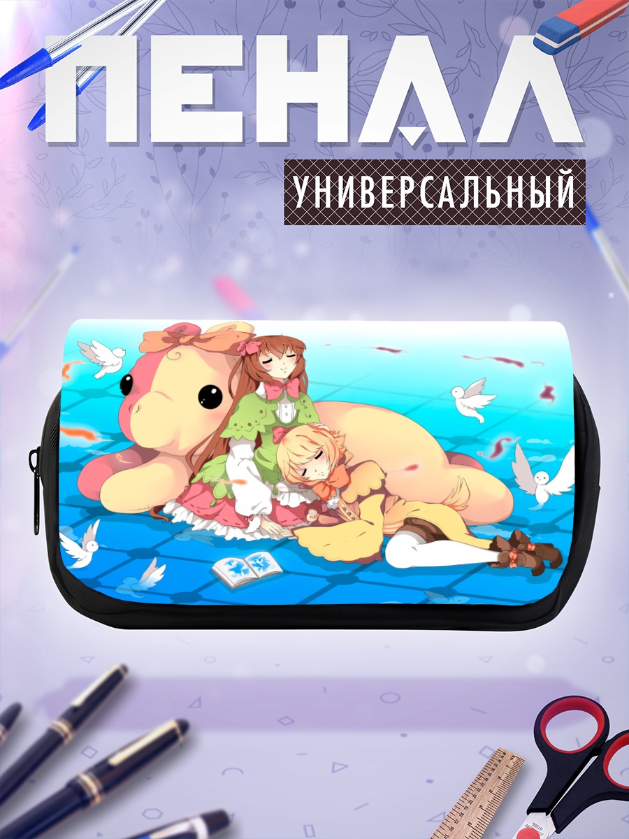 Пенал-косметичка Девочка с единорогом