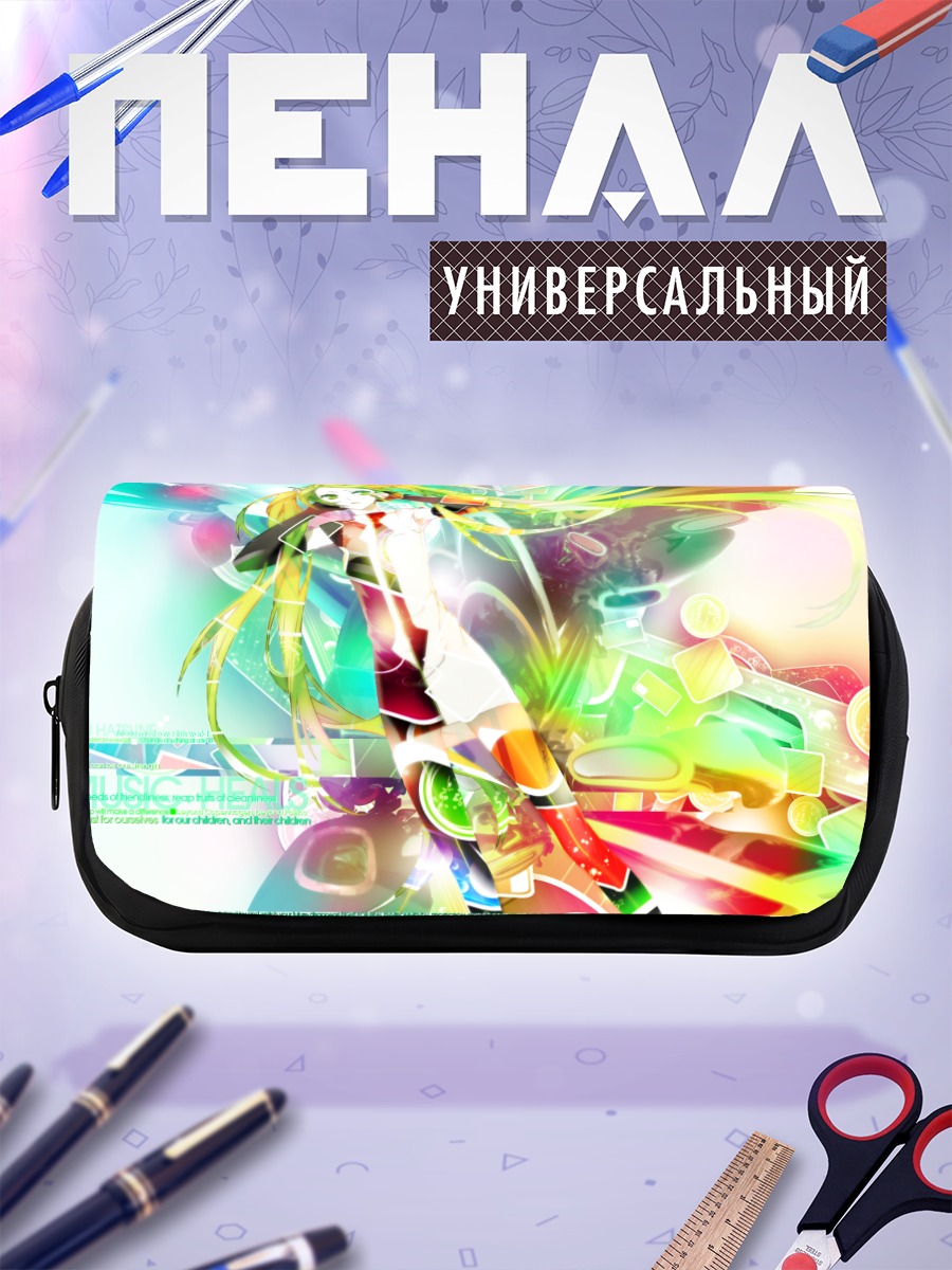 Пенал-косметичка Мику Хацунэ в цвете