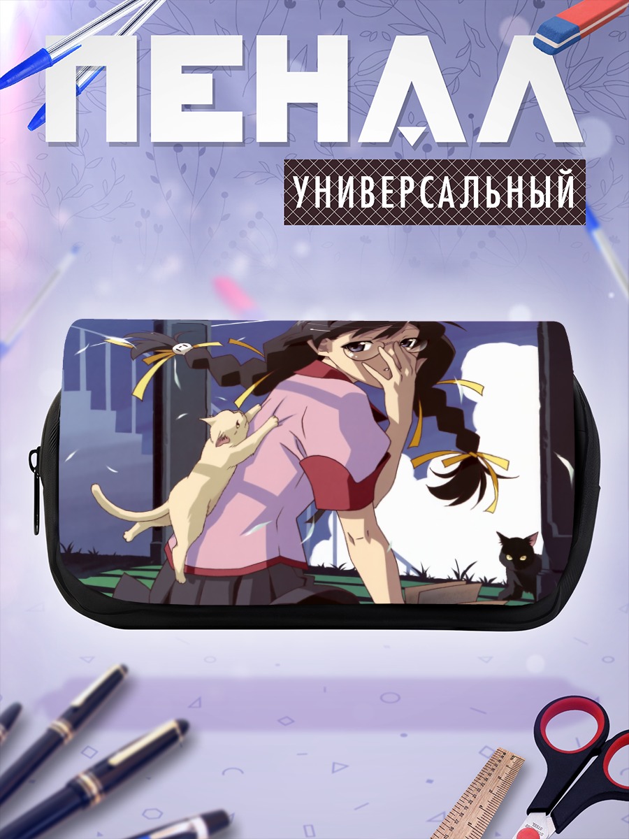 Пенал-косметичка Цубаса Ханэкава с кошкой