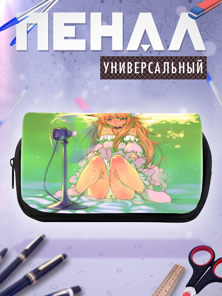 Пенал-косметичка Девушка-кошка в платье