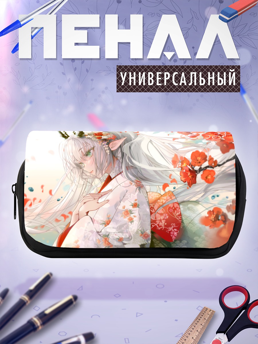 Пенал-косметичка Девушка-кицунэ в кимоно