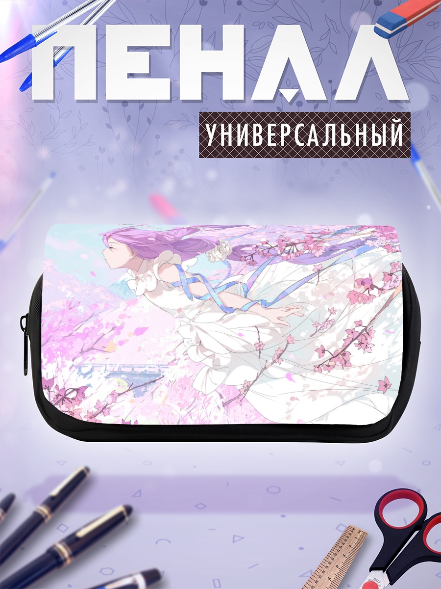 Пенал-косметичка Девушка в сакуре