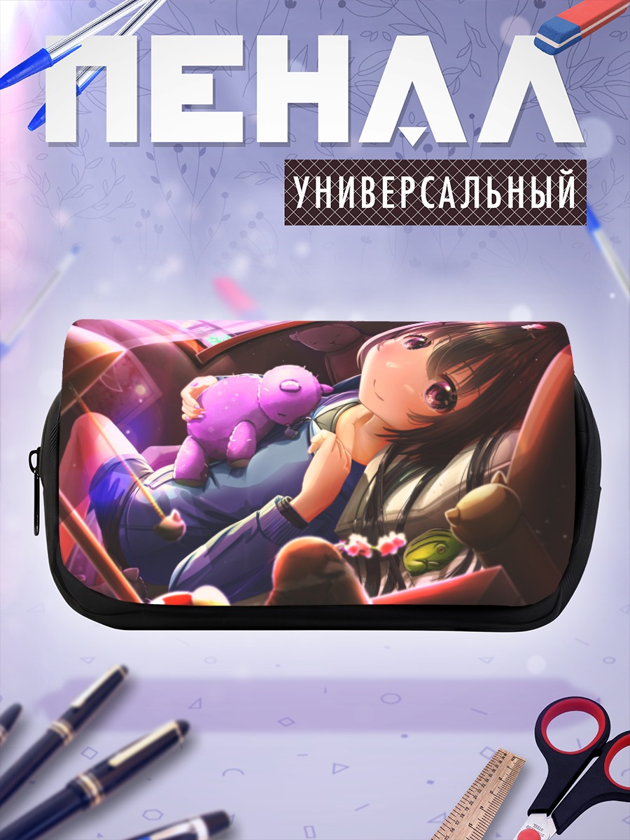Пенал-косметичка Девочка с мишками