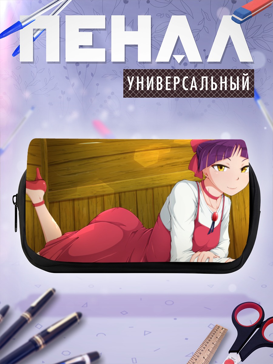Пенал-косметичка Неко Мусуме в красном