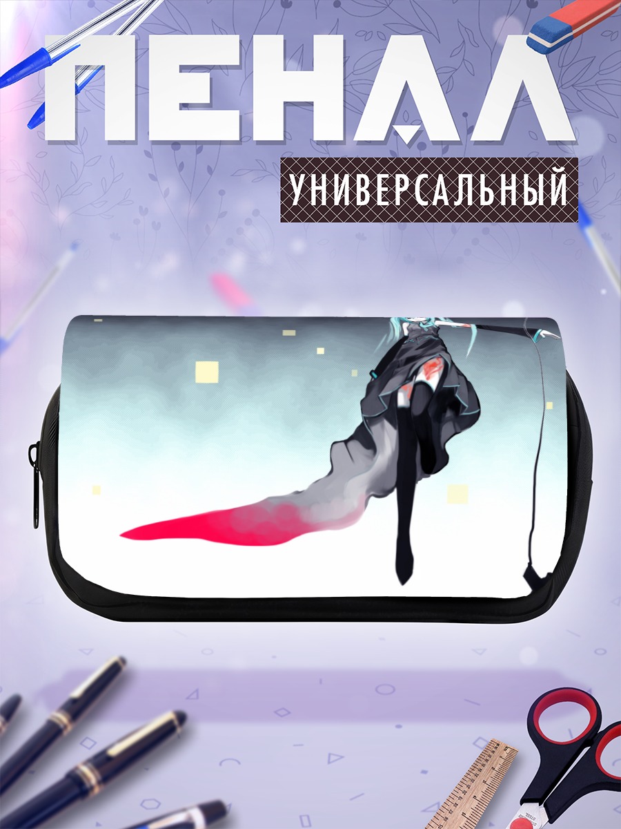 Пенал-косметичка Мику Хацунэ в черном