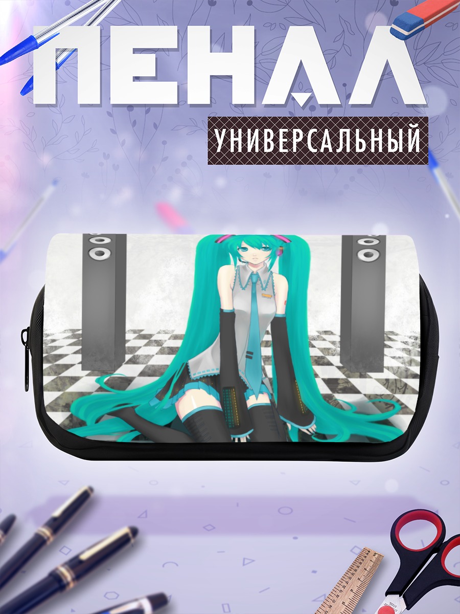Пенал-косметичка Мику Хацунэ в колонках