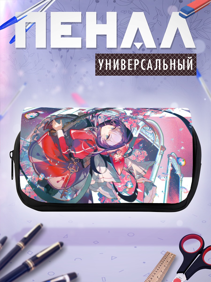 Пенал-косметичка Мику Хацунэ в цветах
