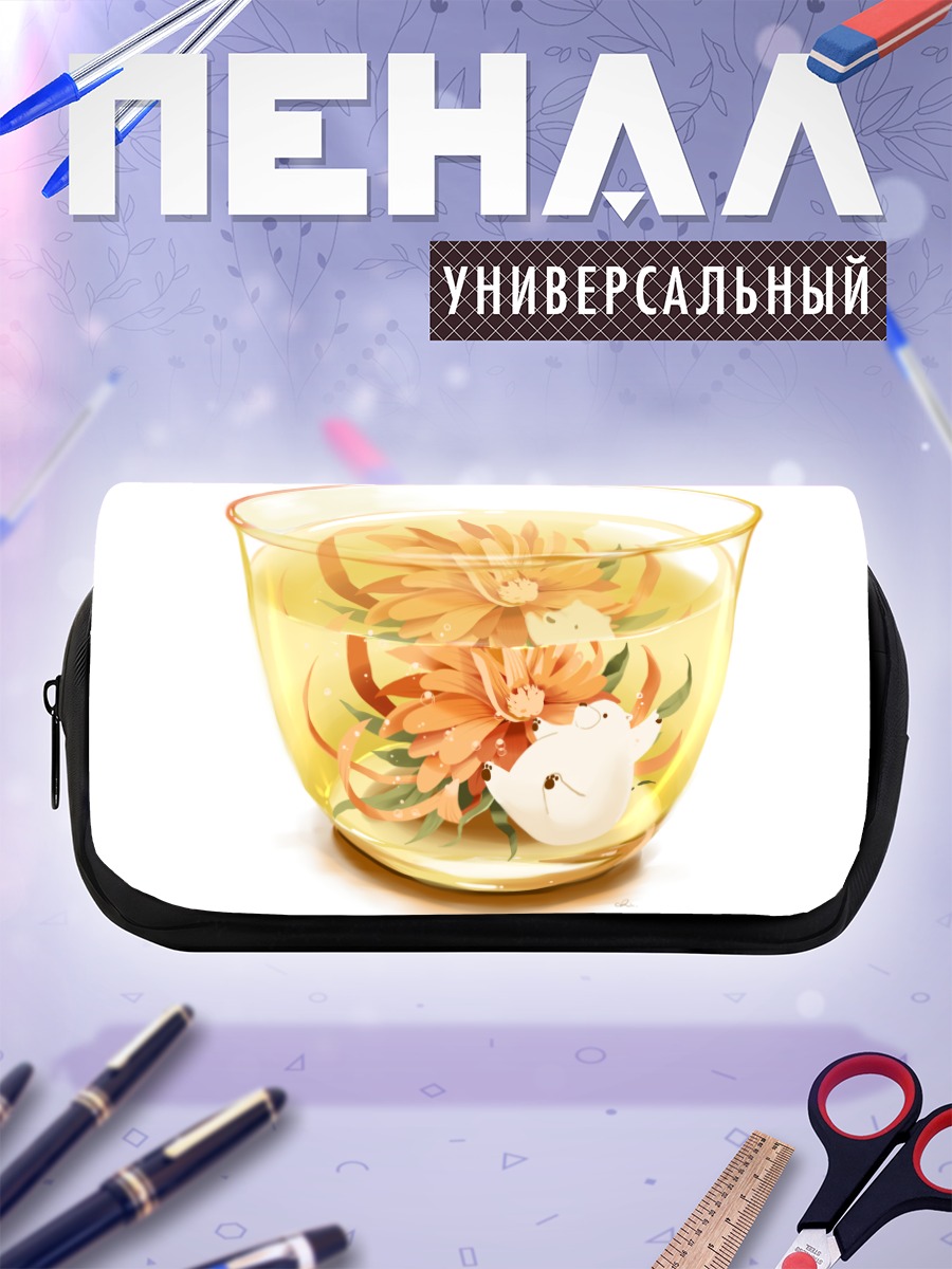 Пенал-косметичка Медведь в цветах