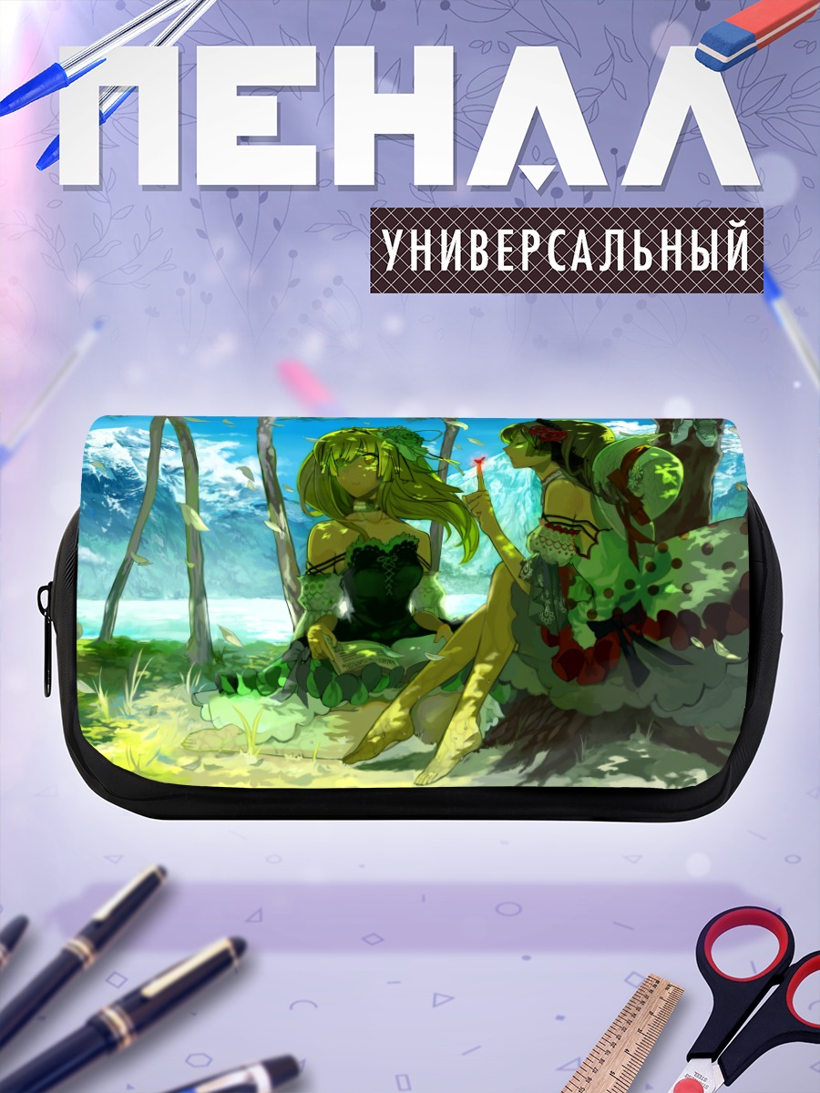 Пенал-косметичка Мику Хацунэ в цветах