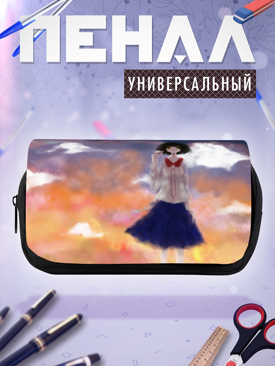 Пенал-косметичка Школьница на закате